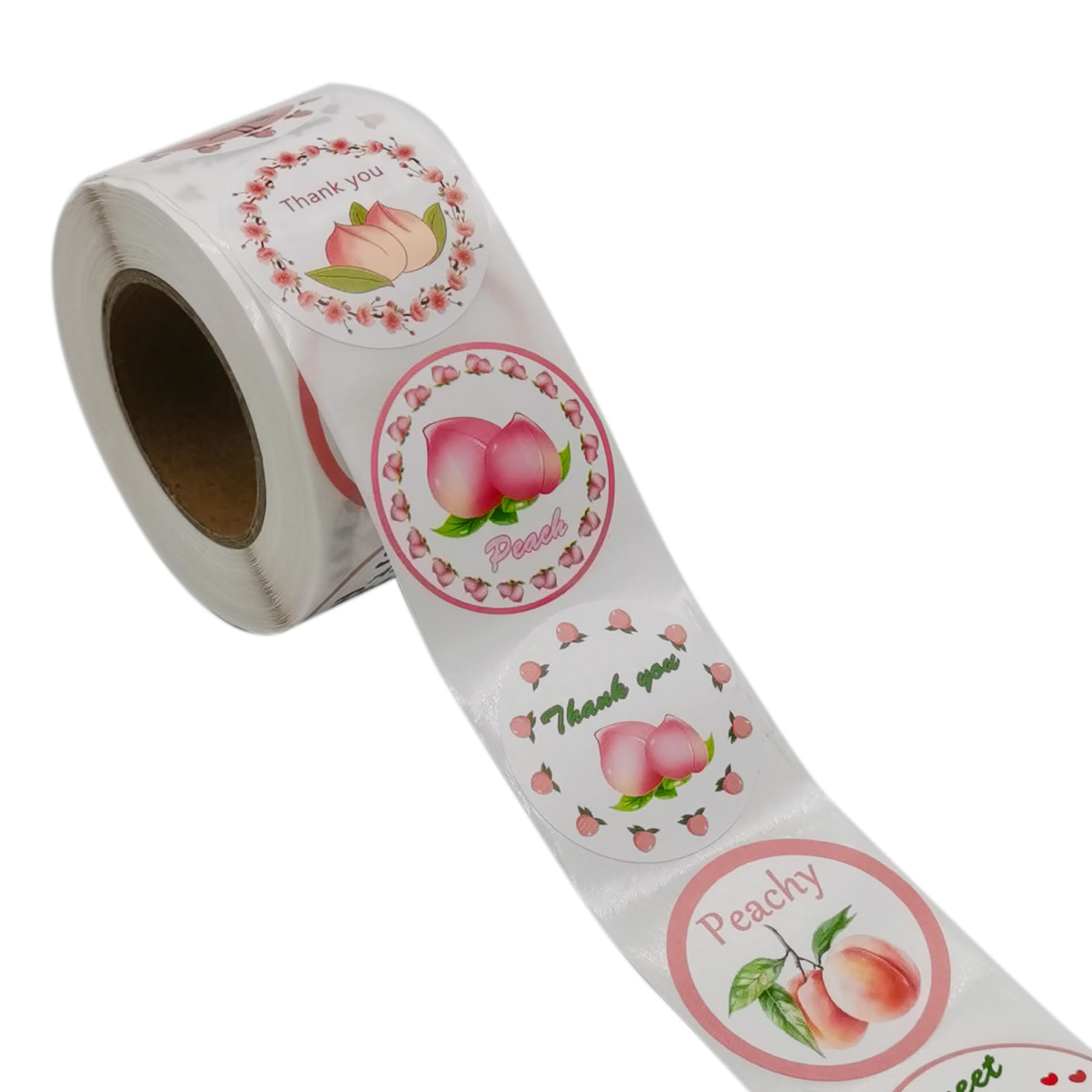 500Pcs Peach Paper Stickers,Sweet as a Peach Birthday Baby Shower Party Favors Supplies Decorations Peachy Sticker Labels