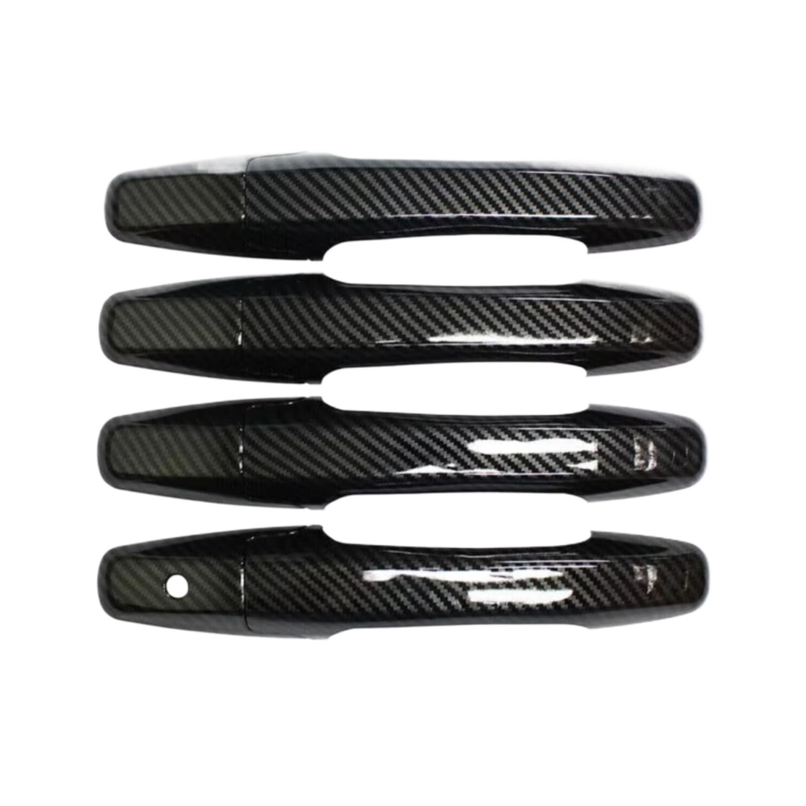 Jjrfvbgt One Color Door Handle Trim Compatible With Civic 2006 2007 2008 2009 2010 2011 Abs Decor Auto Carbon Fiber Black Style Car Exterior Door Handle Cover