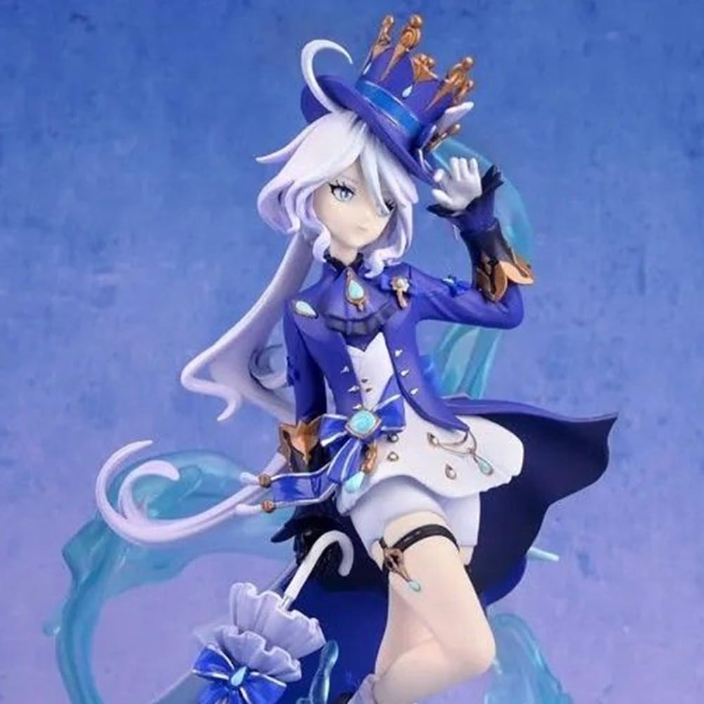 Ciyoulio Furina Figurines de jeu anime debout avec plate-forme, statue d' anime Focalors pour fille, bureau, mignonne, 24 cm