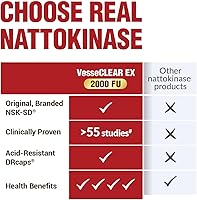 Vista 7 de LABO Nutrition VesseCLEAR EX: Nattokinase NSK-SD+Elastina F para Vasos Sanguíneos Limpios y Flexibles. Cápsulas de Liberación Retardada/Resistentes