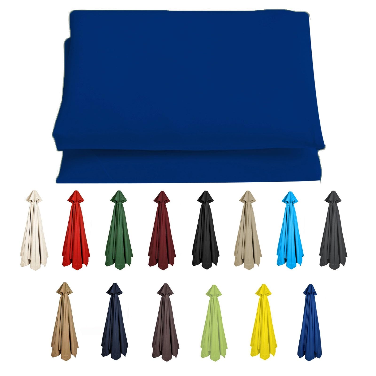 6 Ribs/8 Ribs Cantilever Umbrella Replacement Cloth Garden Parasol Canopy Cover Replacement Parasol Fabric Cover, 200/270/300cm Canopy(Color:Royal blue,Size:8ribs-3m(9.8ft)) — image 1