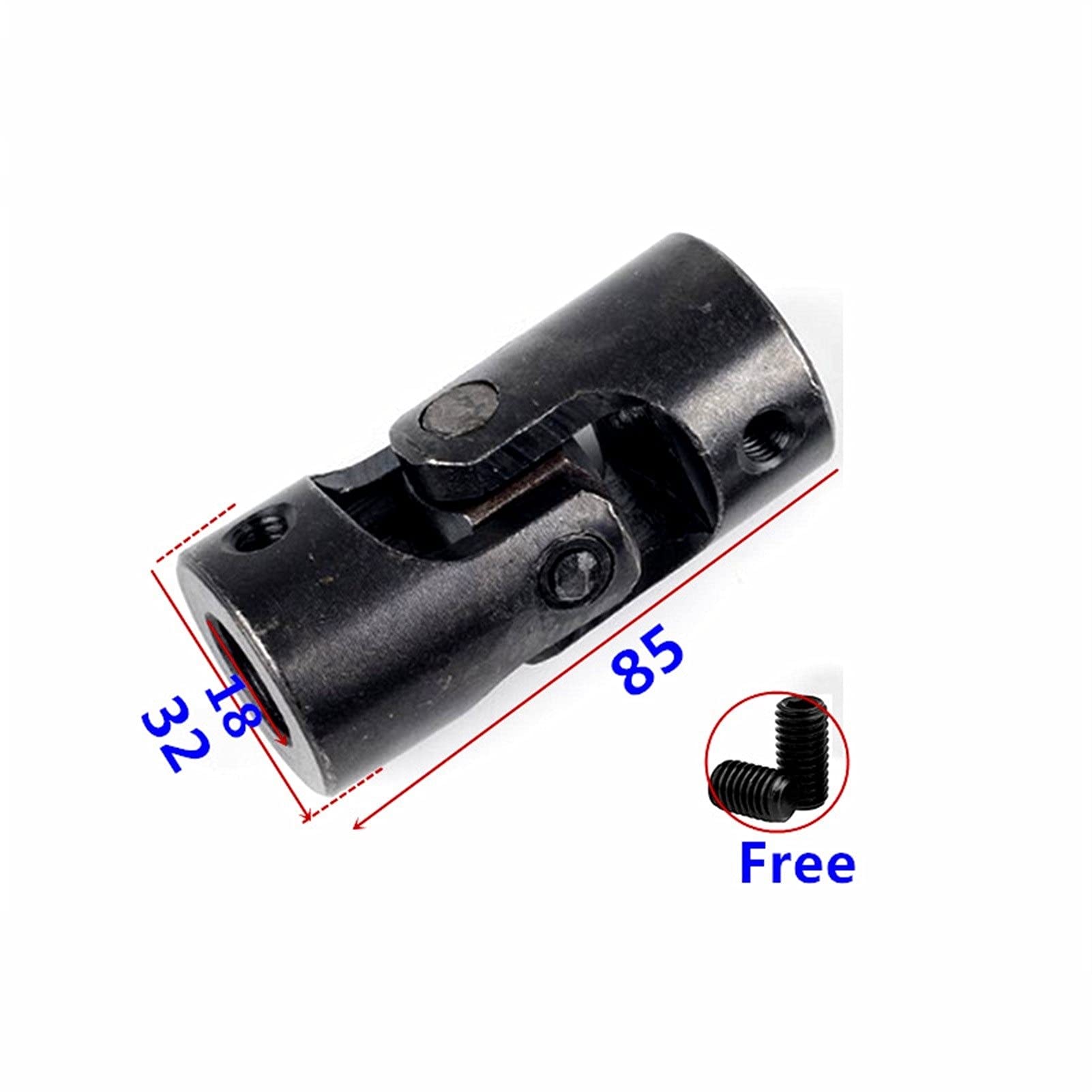DINGGUANGHE-CUP Coupler 18 * 32 * 85 Shaft Coupling for Motor Connector Universal Joint with Keyway Metal (Inner Diameter : 18 32 85)