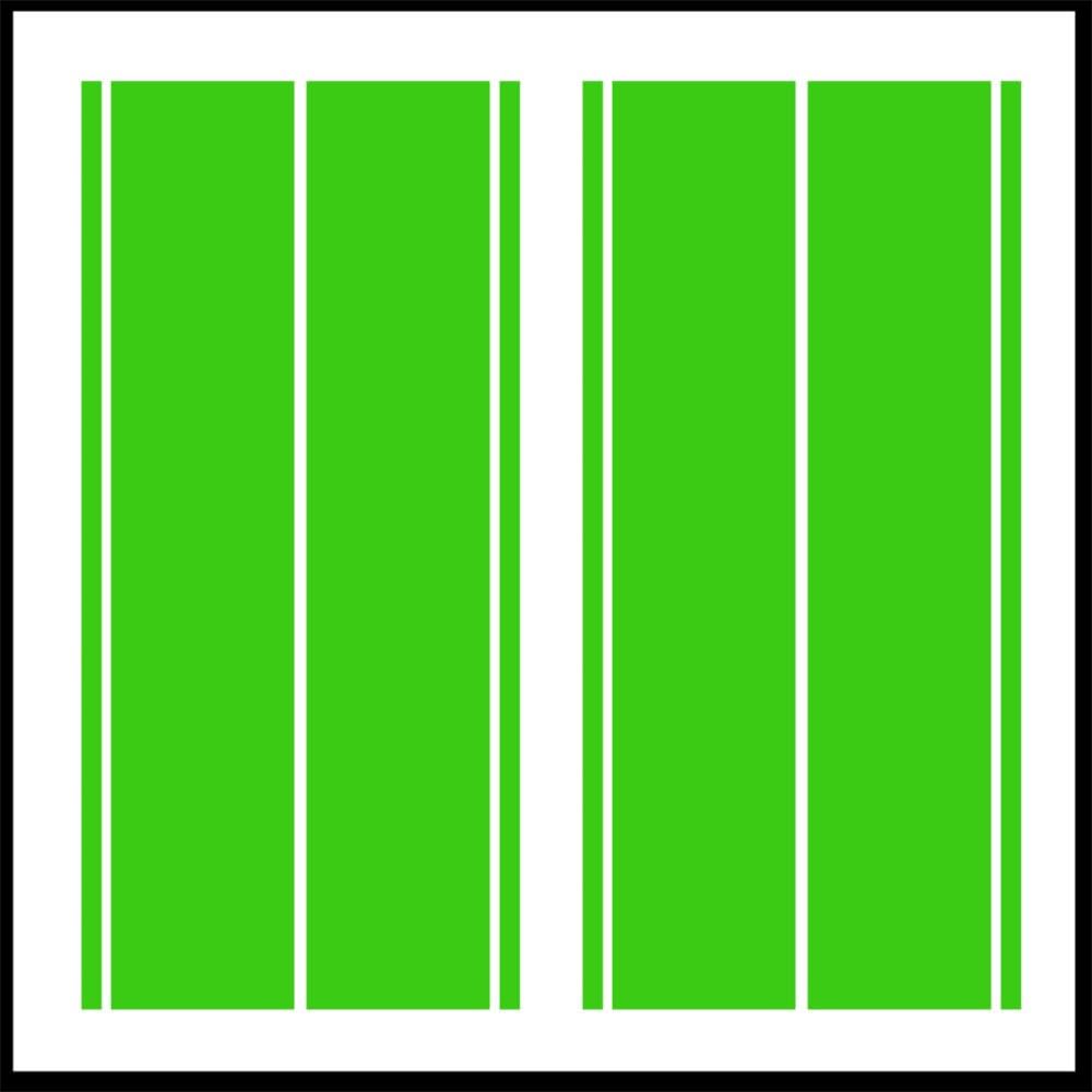 Sticker Connection | Fender Stripes Vinyl Hash Marks | Universal Racing Stripe Sticker Vinyl Decal Set for car/Truck | 10"x20" (Lime Green)