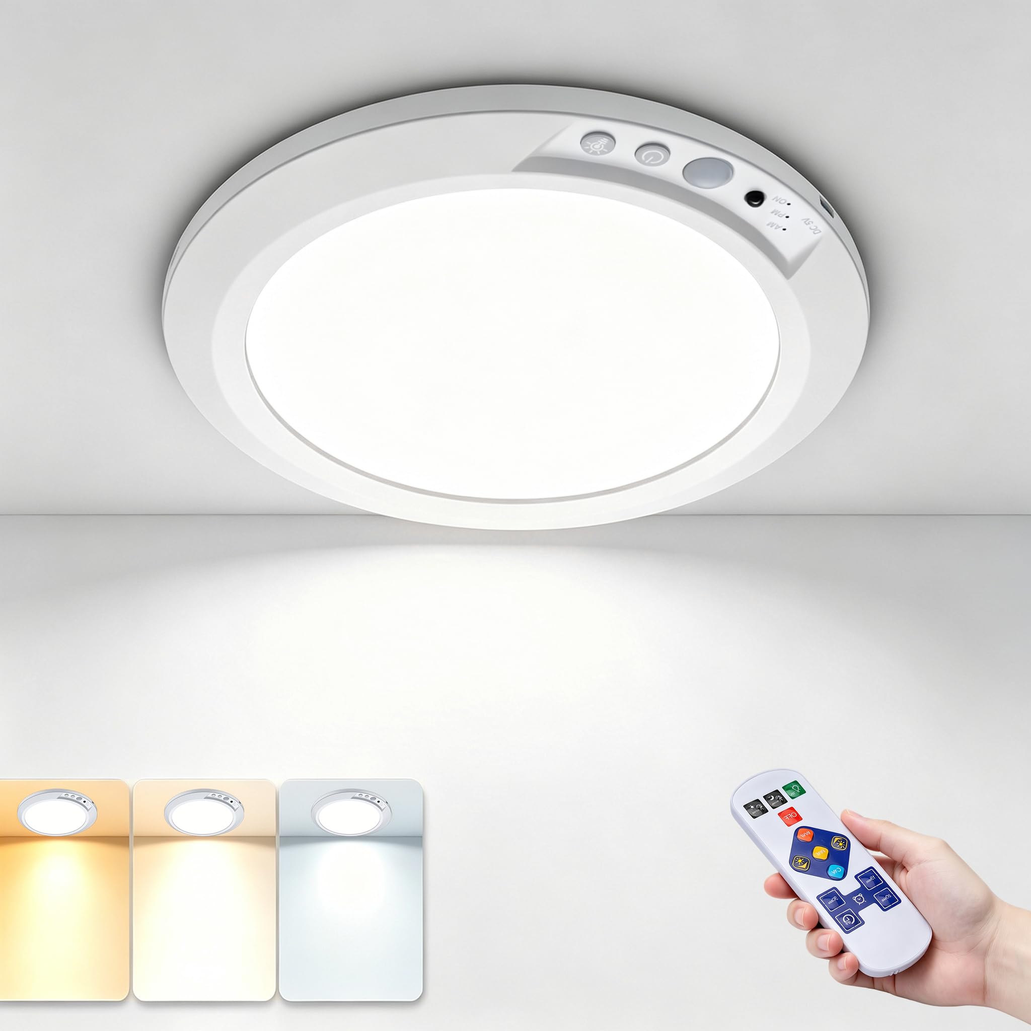 Wudyfei Motion Sensor Rechargeable Ceiling Light