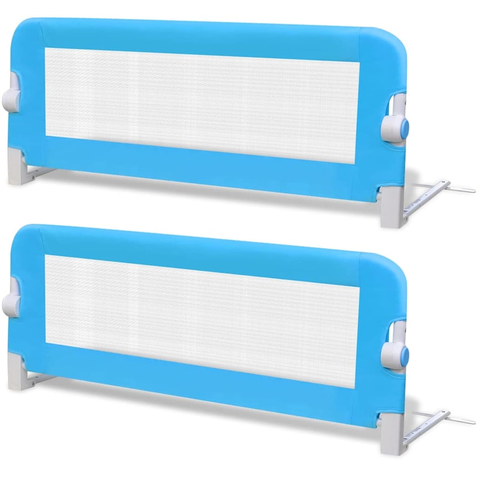 Gecheer Bettlaken 60 x 120 cm, Spannbettlaken für Babys, 60 x 120 cm, Sicherheitsgitter, für Kleinkinder, 2 Stück, blau, 102 x 42 cm