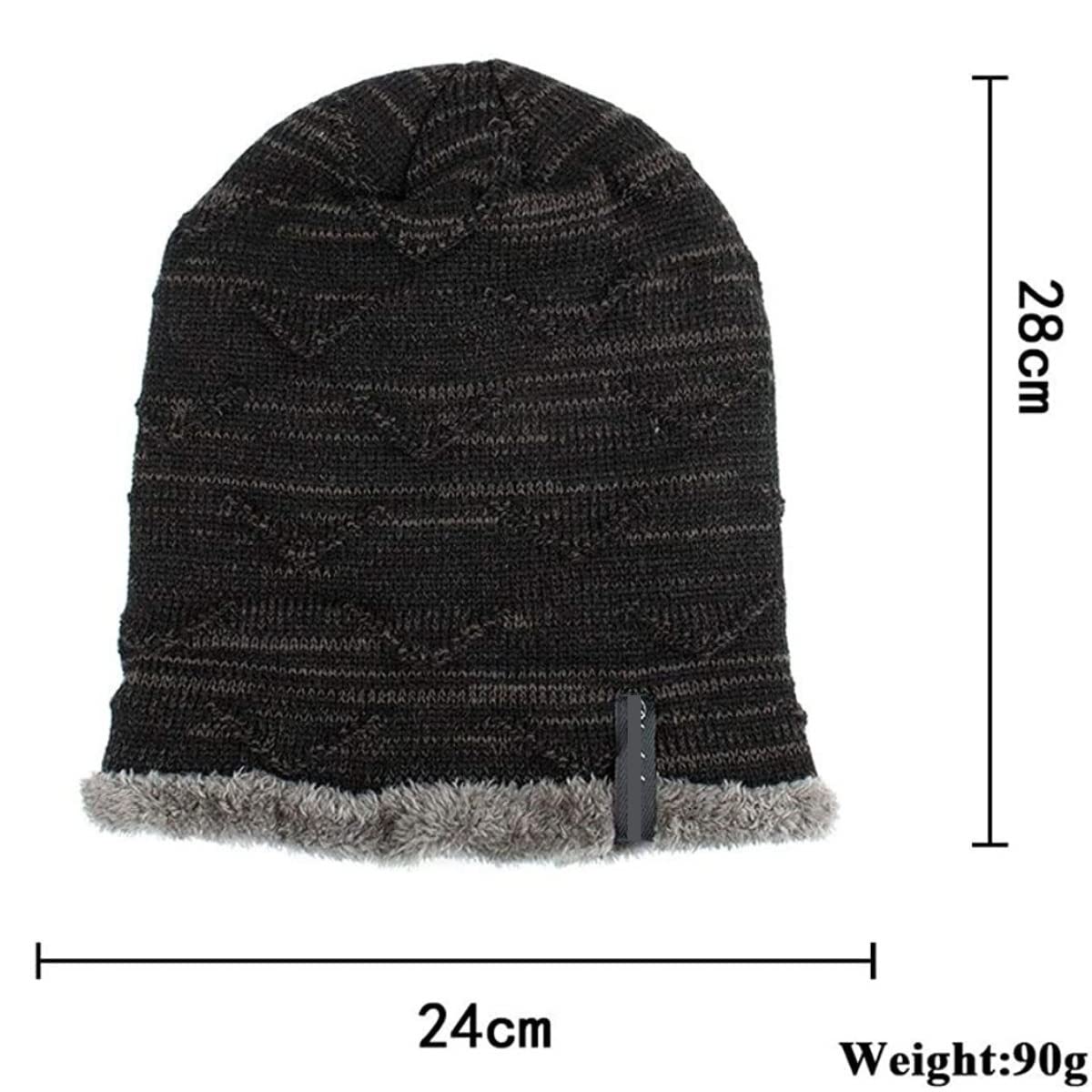 Chapeau d'hiver Ensemble Bonnet Et Écharpe, Cache-Cou, Bonnet Tricoté À Doublure Douce, Bonnet Chaud d'hiver, Bonnets De Ski Chaud Chapeau