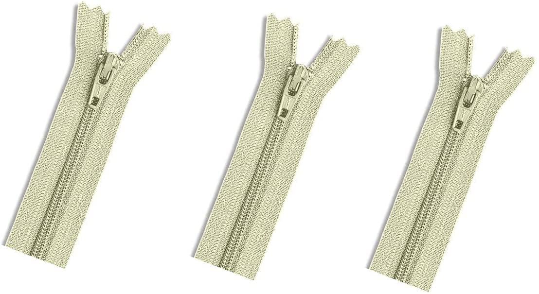 YKK #3 Lot De 12 Fermetures éclair à Fond Fermé Pour Robe