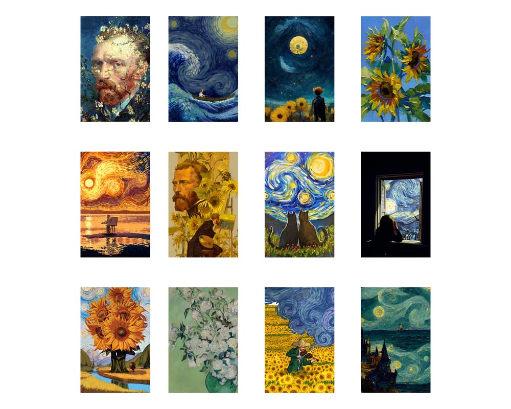 Posters Inc Aesthetic Posters for Living Room, Wall Art Decor, Home Decor Items for House Warming, Gifts For Women, Birthday Gift Items, Art Kit of 12 A4 Size Not Framed - Glue Dots Included