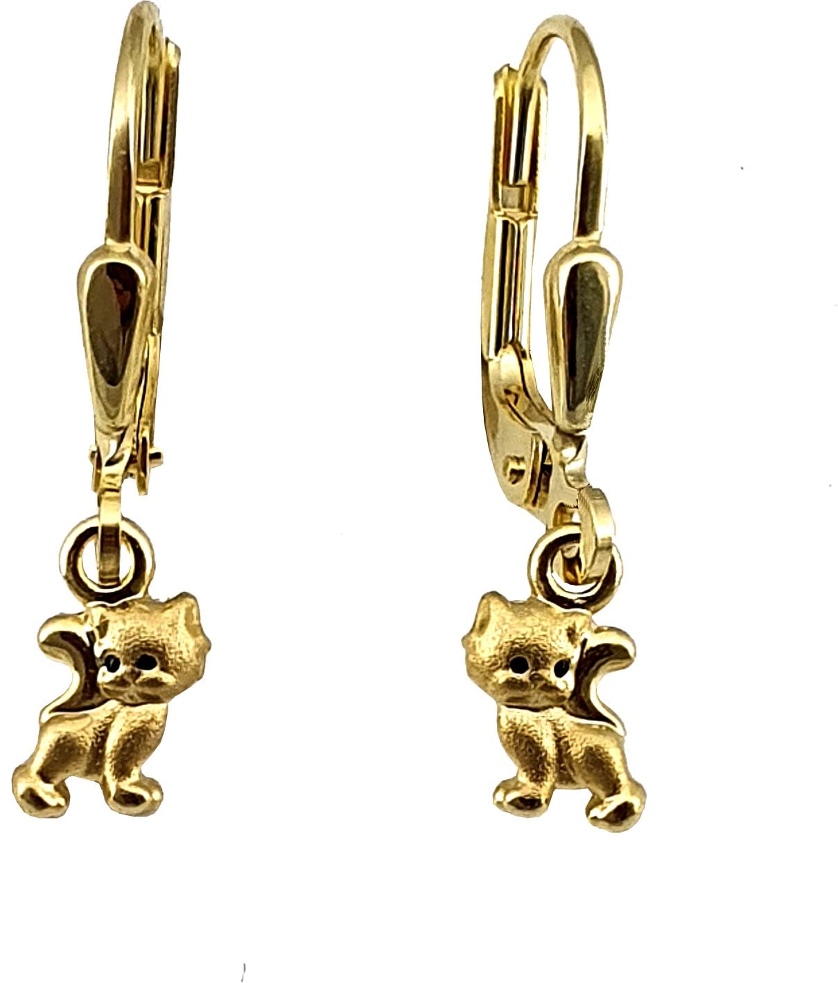 Miniblings Katzen Ohrringe - Flock Plüsch Kätzchen Ohrschmuck Handmade In Berlin