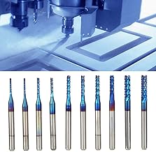 10 Piezas de Broca Enrutador de Carburo Color Azul Maíz Maíz Molino Molino para Maquinaria PCB CNC o Tacos Enrutador Maquinaria PCB CNC.