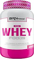 Pink Whey c/Colágeno 900g - BRN FOODS Sabor Morango