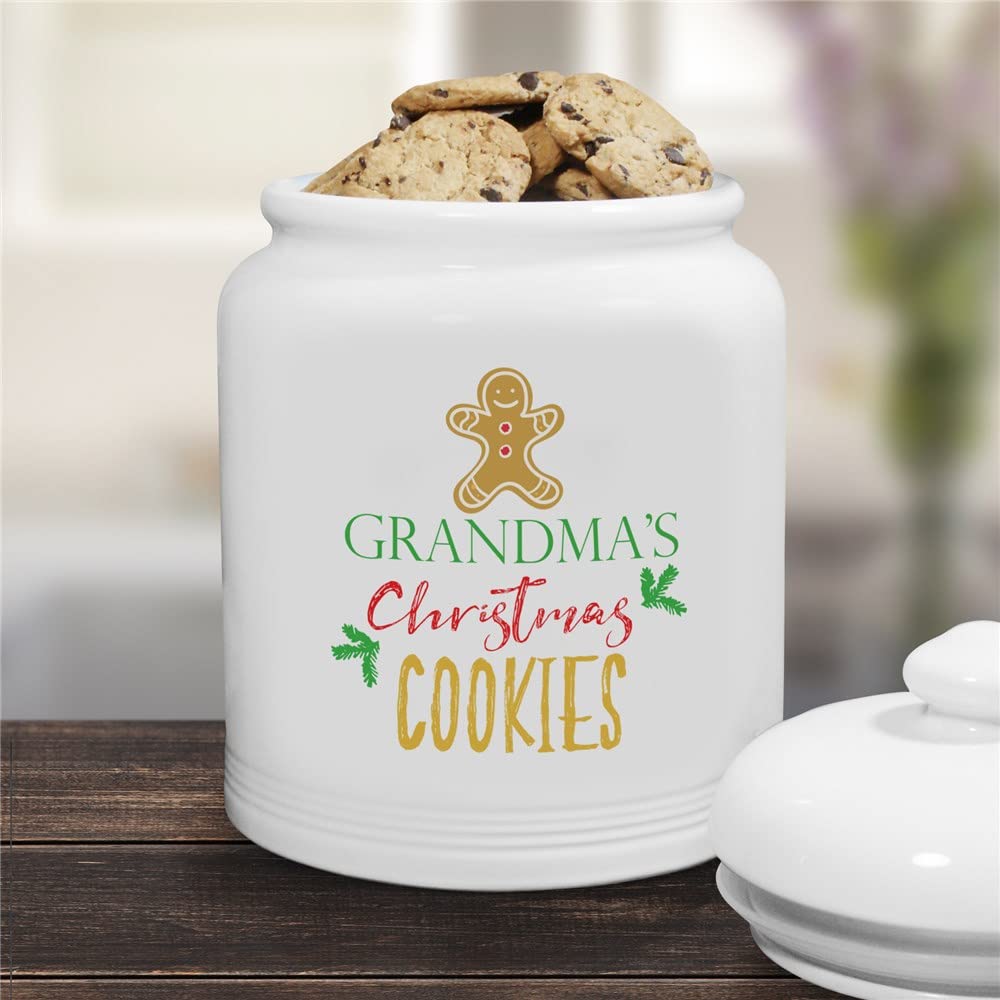 GiftsForYouNow Christmas Cookies Personalized Cookie Jar, 10