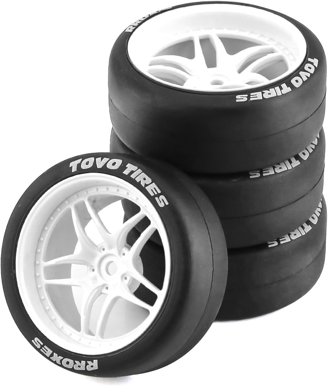 4PCS Flat Running Rally Wheel Tires RC Car Accessories for HPI Kyosho Tamiya 1/10 WRC XV01 TT02