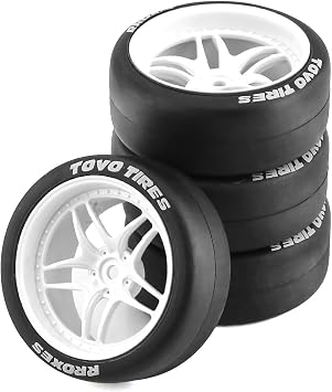 4PCS Flat Running Rally Wheel Tires RC Car Accessories for HPI Kyosho Tamiya 1/10 WRC XV01 TT02