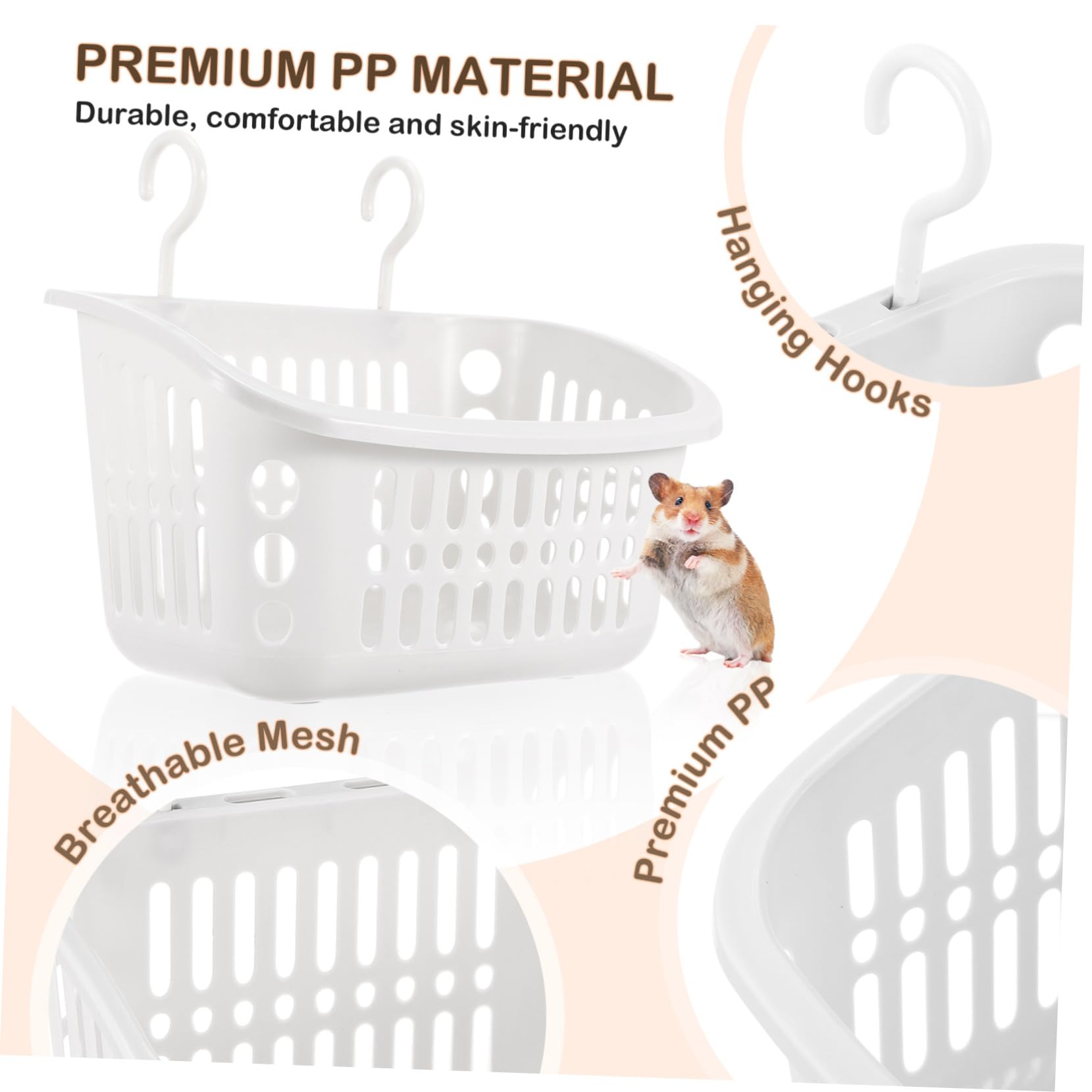 Toddmomy 2 pièces pour Petits Animaux Plastique Lit Hamac Respirant pour Hamster Rat Chinchilla Accessoire Confortable et Sûr pour Cage