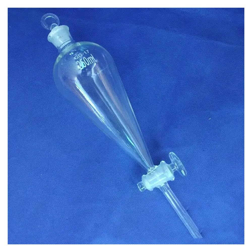 Imbuto separatore a forma di pera da 250 ml con tappo in vetro smerigliato Attrezzature da laboratorio