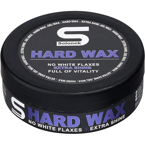 Solonek Productos de peinado de cera para el cabello cera dura de alta calidad para peinar el cabello brillo de larga duración y cera para el