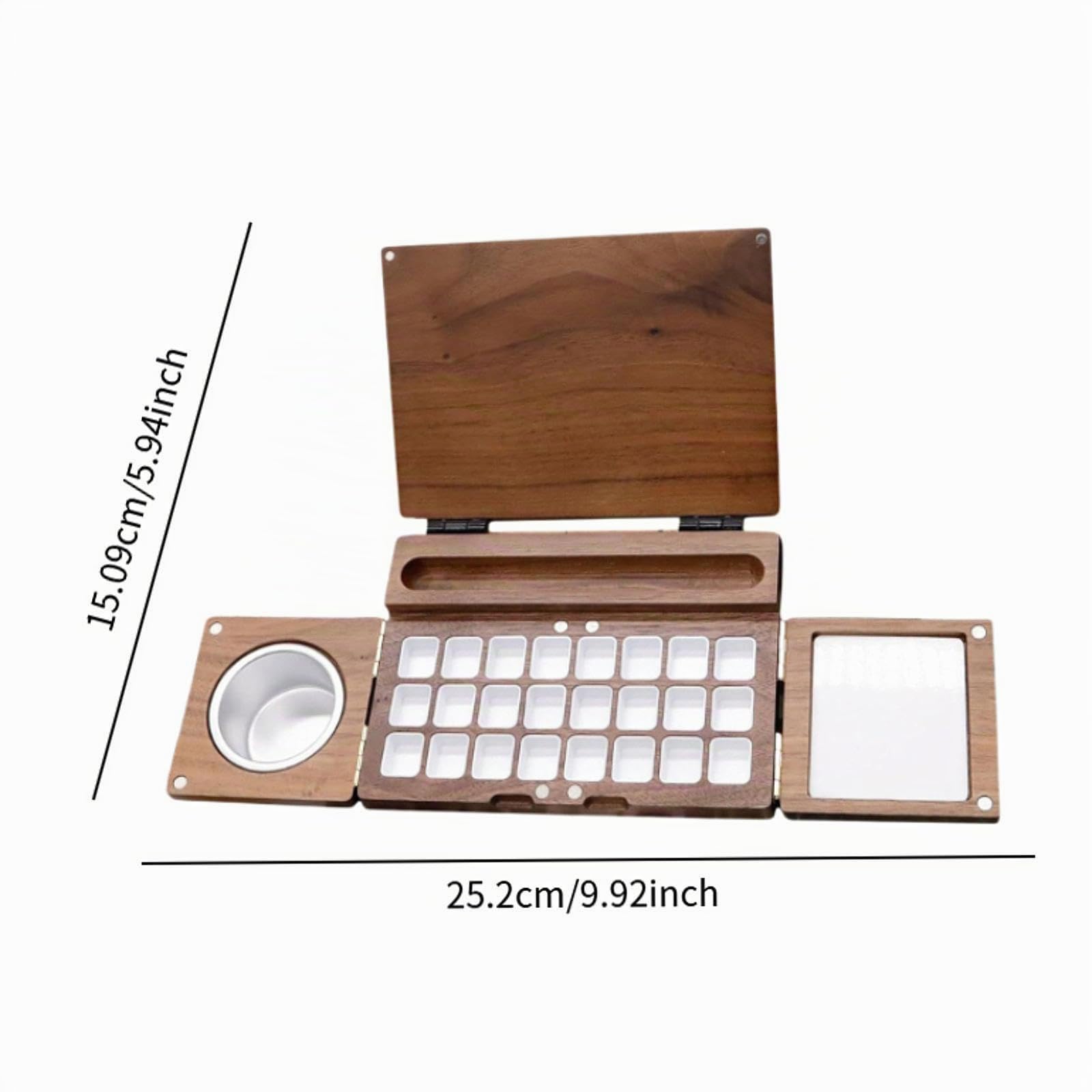 Colcolo Palette de Peinture Artisanale, Pliable avec 24 Trous Ronds pour Artistes et Amateurs, 25.2 x 15.09 x 4.29cm