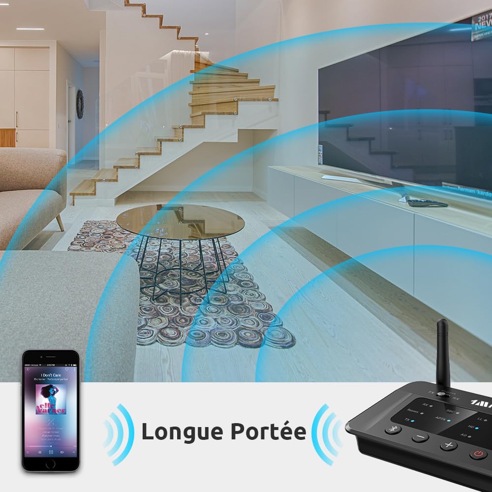 1Mii B03 Émetteur Récepteur Bluetooth 5.3, Transmetteur Recepteur Bluetooth