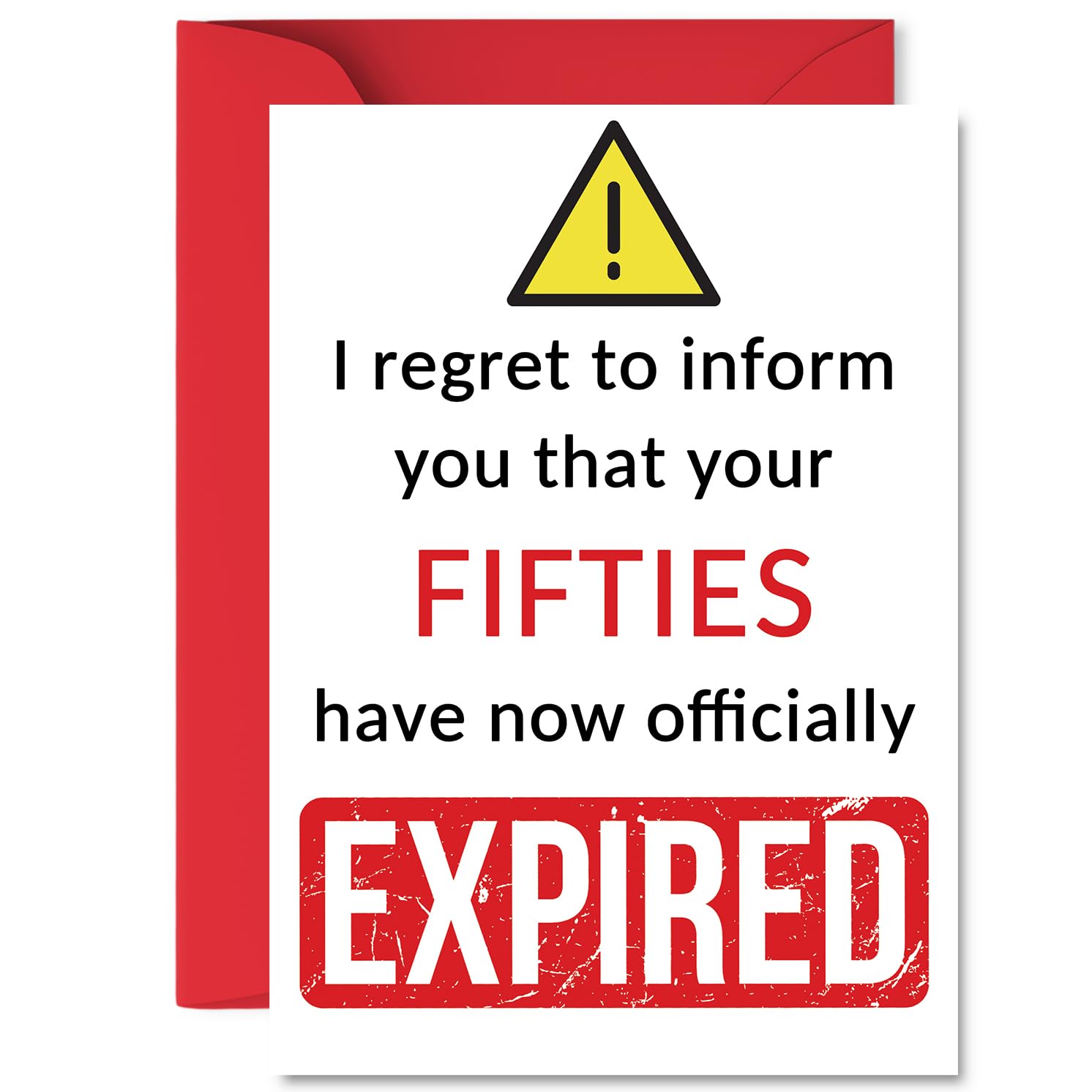 Funny 60th Birthday Cards for Men Women - Your Fifties Have Expired - Happy Birthday Card for Him Her Friend Cousin Work Colleague, A5 Banter Joke Humour Bday Greeting Cards Gift
