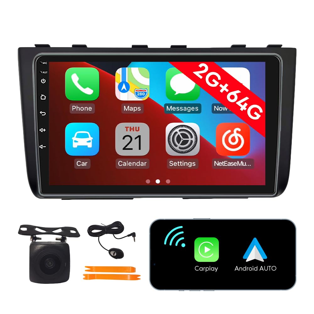 [2G 64G] Android Car Stereo FM Radio Carplay Android Auto 10.1