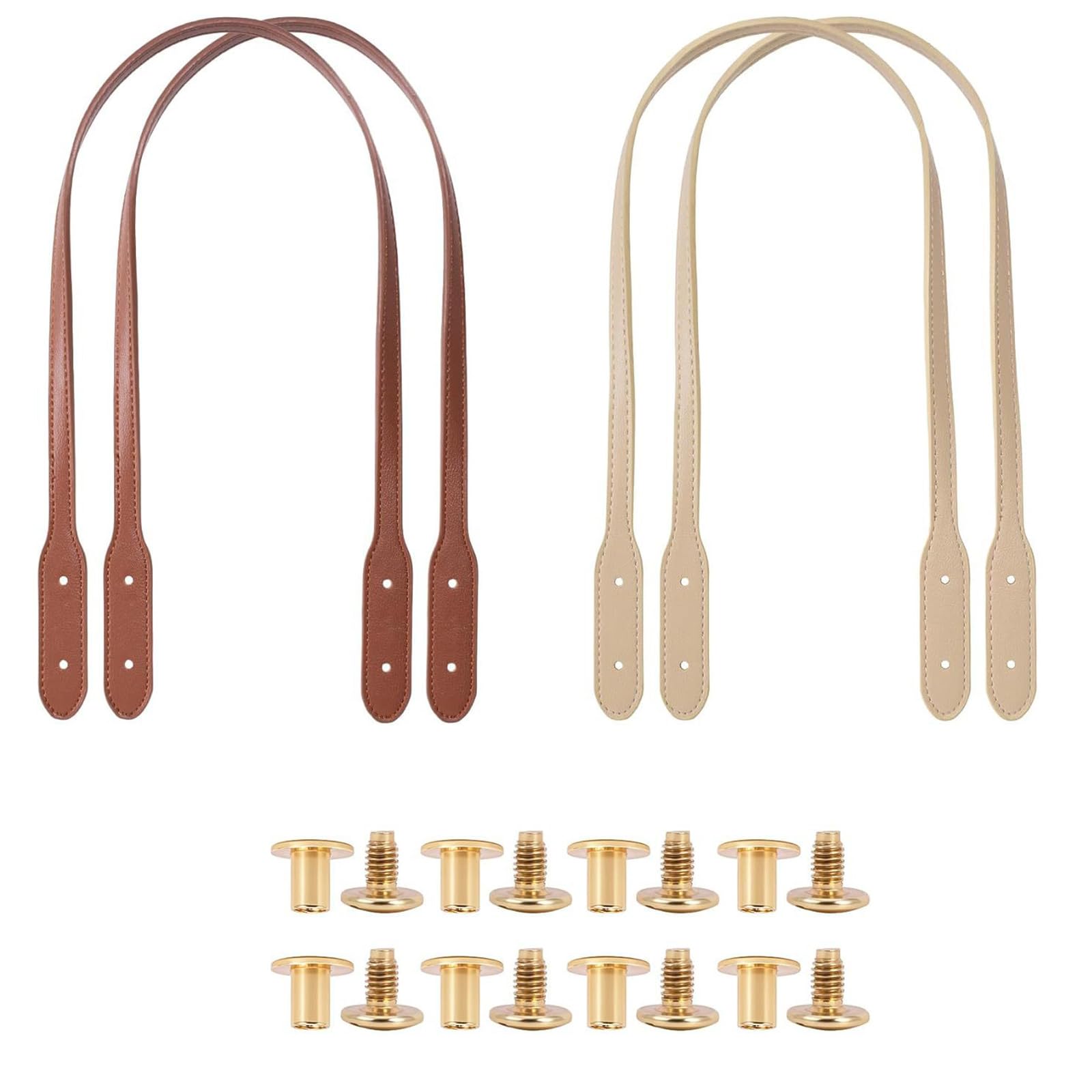 Bbajszx 4Pcs 28.14Inch PU Leather Shoulder Straps Handbags Handle Replacement for Crocheted Bag and Crossbody Bag Stylish Purse Accessories