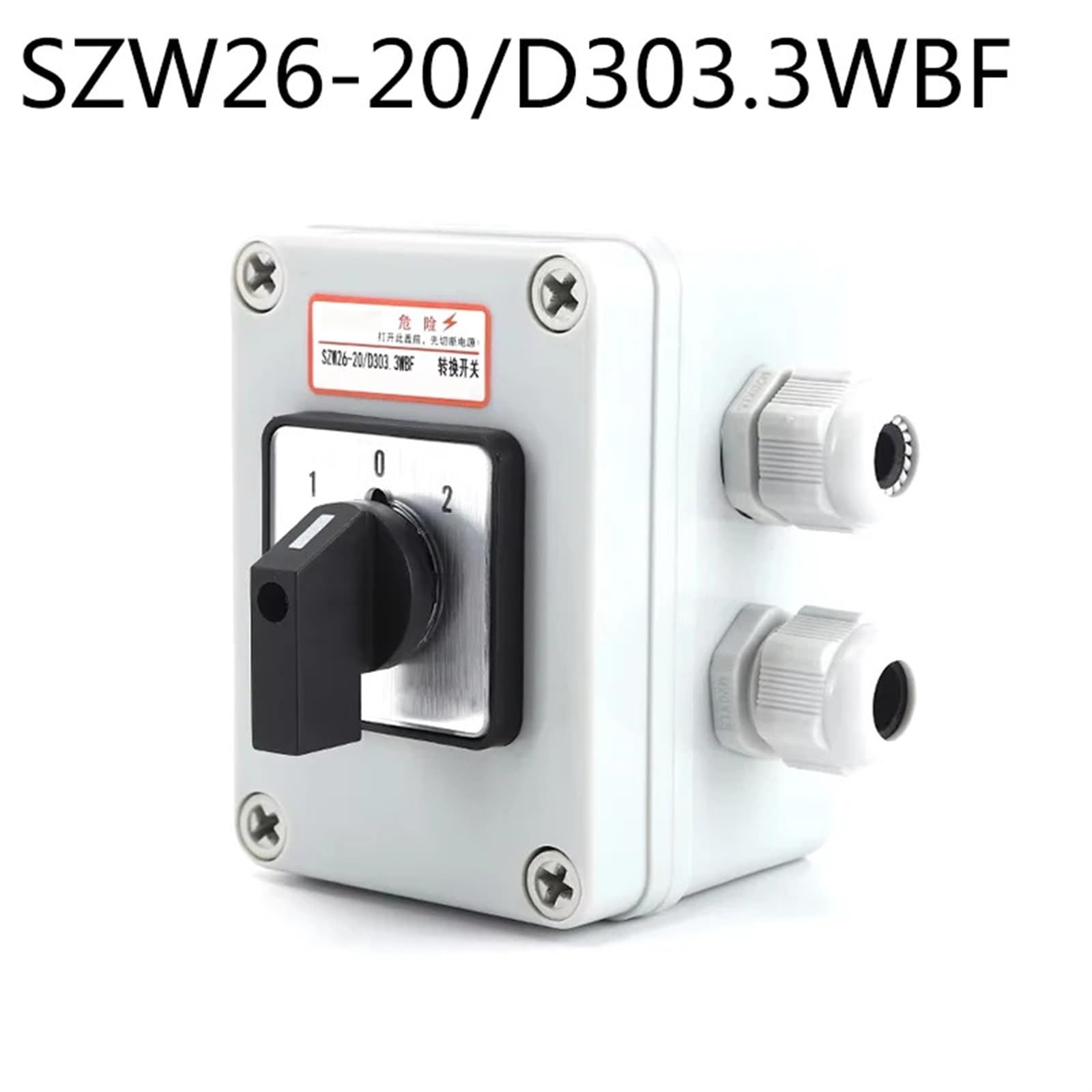 1 Uds SZW26/LW26-20/D303.3WBF 20A interruptor de cambio de cámara Universal eléctrico personalizado de 3 polos con caja sellada impermeable y a prueba de polvo