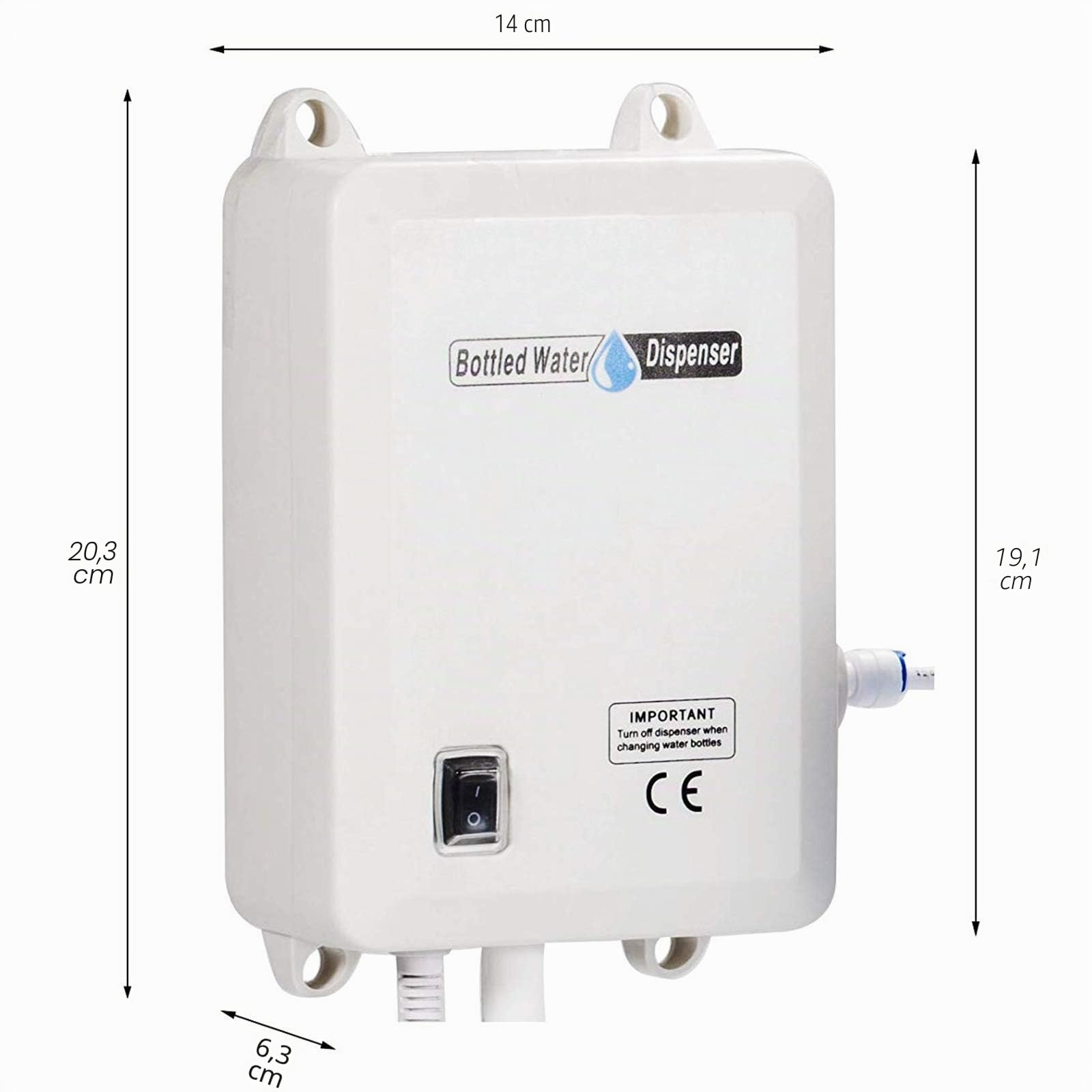 VEVOR Abgabepumpe 3,78 l/min, Wasserpumpe 35 W, Wassersystem in Flasche, 40 PSI 11-22 l, Wasserversorgungssystem in Flaschen