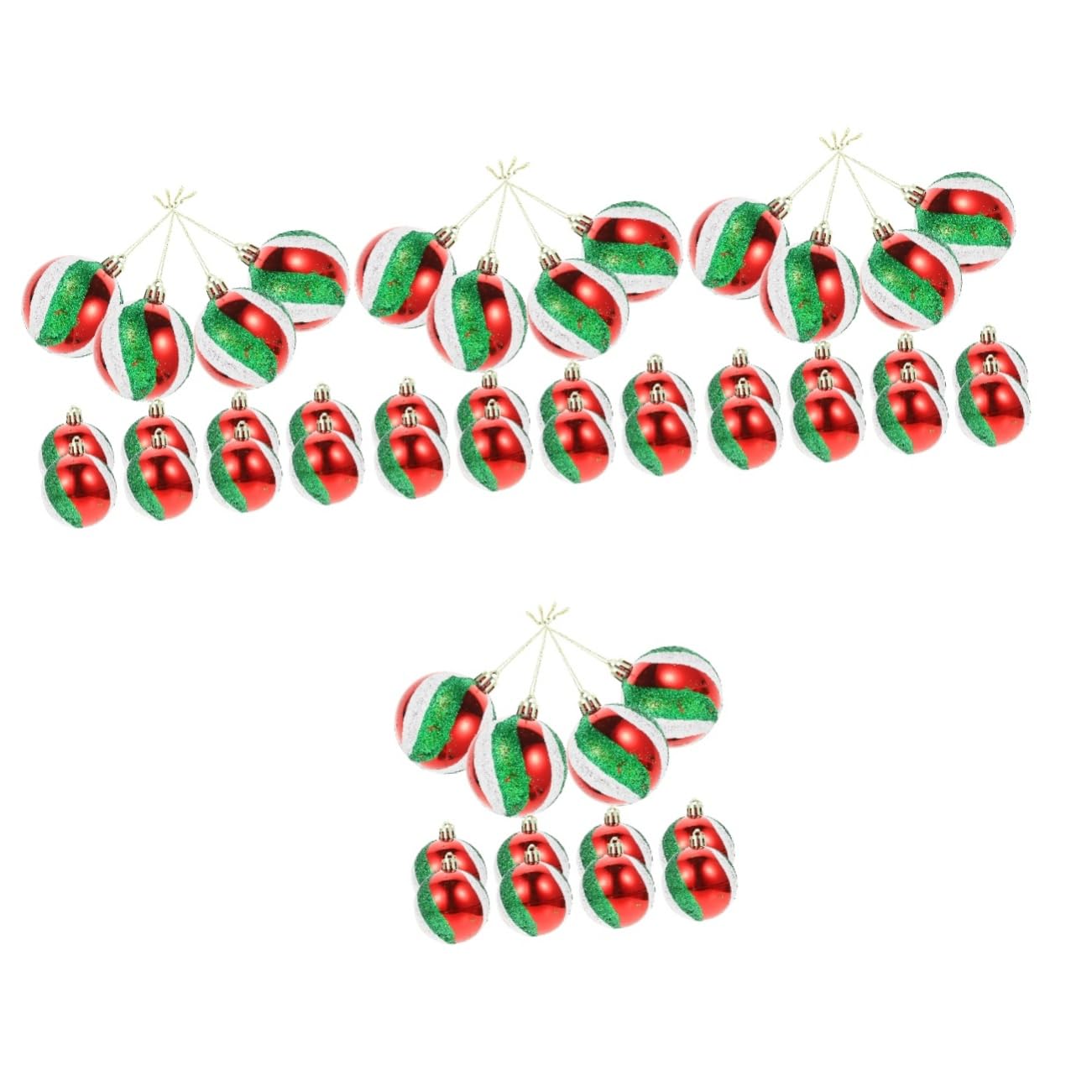 Alipis 48stücke Weihnachtskugeln Rot Grün Und Weiß Glänzende Christbaumdekorationen Für Festliche Anlässe Hängende Ornamente Für Weihnachtsbaum Weihnachtsdeko Weihnachtsfeier