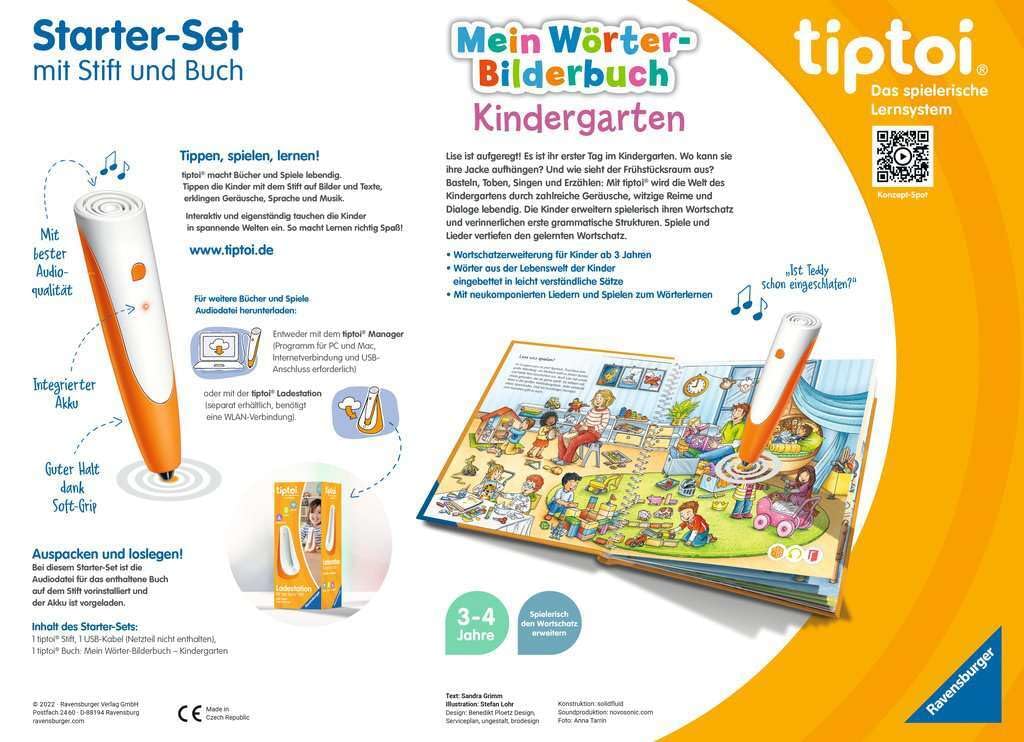Ravensburger Tiptoi starterset 00113: prentenboek met pen en woord voor de kleuterschool voor kinderen van 3 jaar en ouder : Grimm, Sandra, Lohr, Stefan