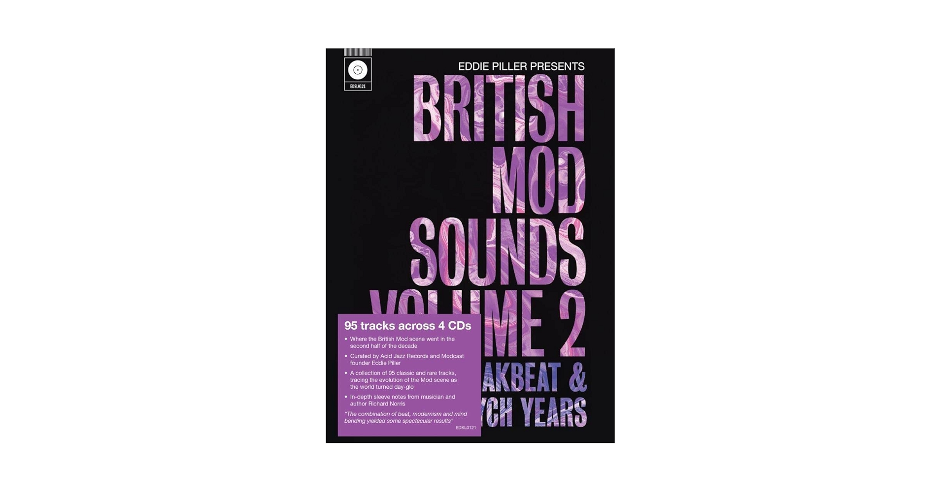 洋楽 EDDIE PILLER PRESENTS MOD TOP 100 (4CD) EDDIE PILLER PRESENTS THE MOD TOP 100 (4CD)/V.A./60年代初頭