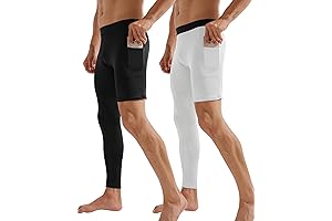 2 Pack One Leg Sports Compression Pants Free Up Movement