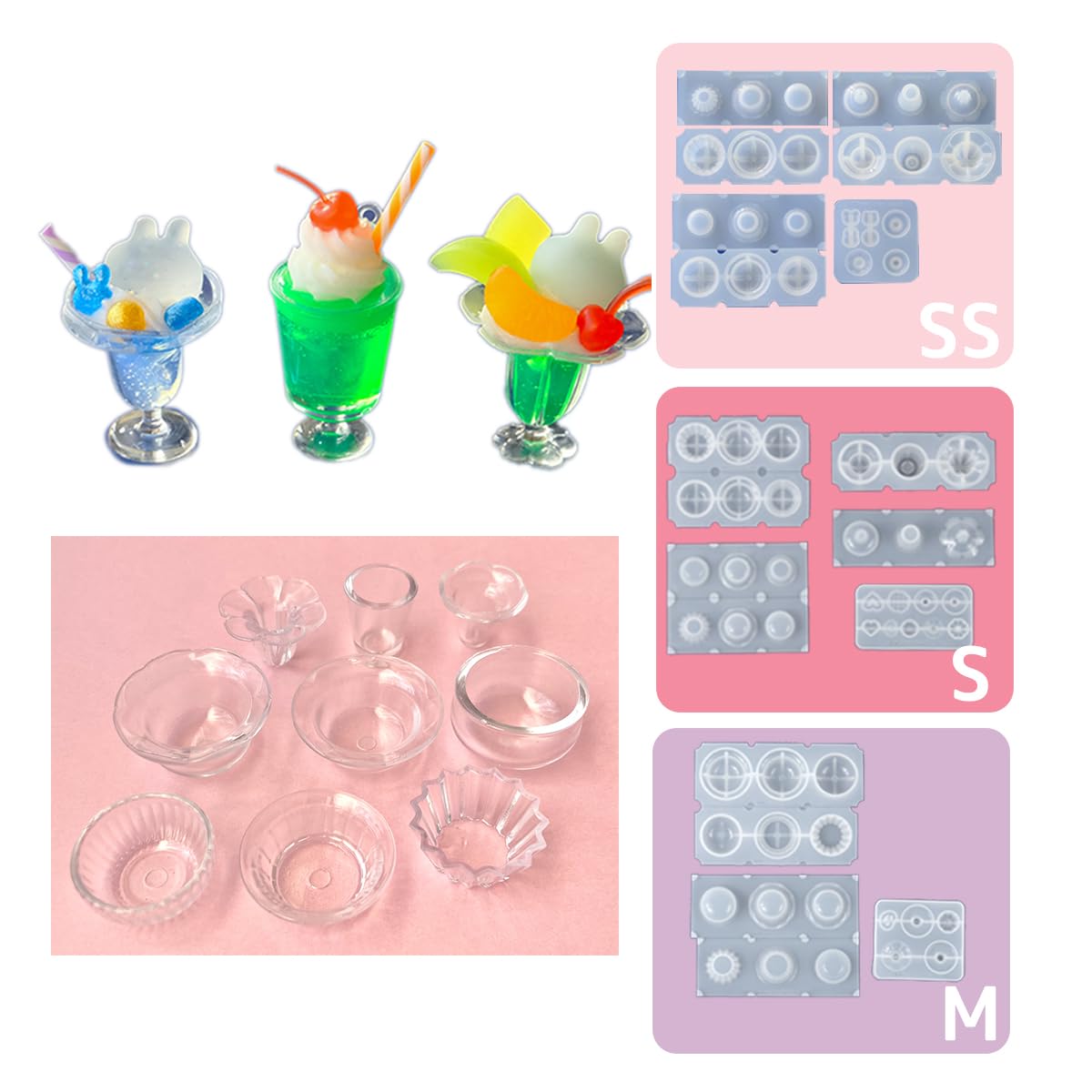 Amazon.co.jp: GreenOcean ミニチュアカフェグラス シリコンモールド 