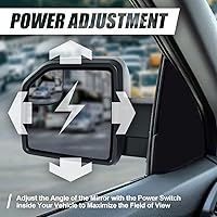 Vista 3 de Auto Dynasty Espejo de señal de giro LED con calefacción eléctrica del lado del conductor izquierdo con luz de charco compatible con Ford F-150