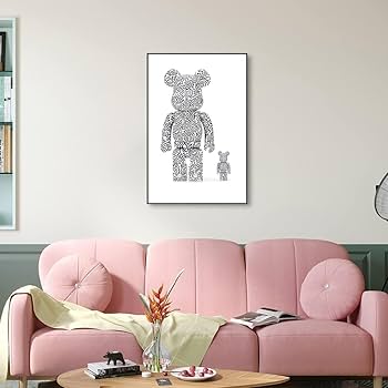 Amazon.co.jp: be@rbrickアートパネル ベアブリック壁掛け絵画