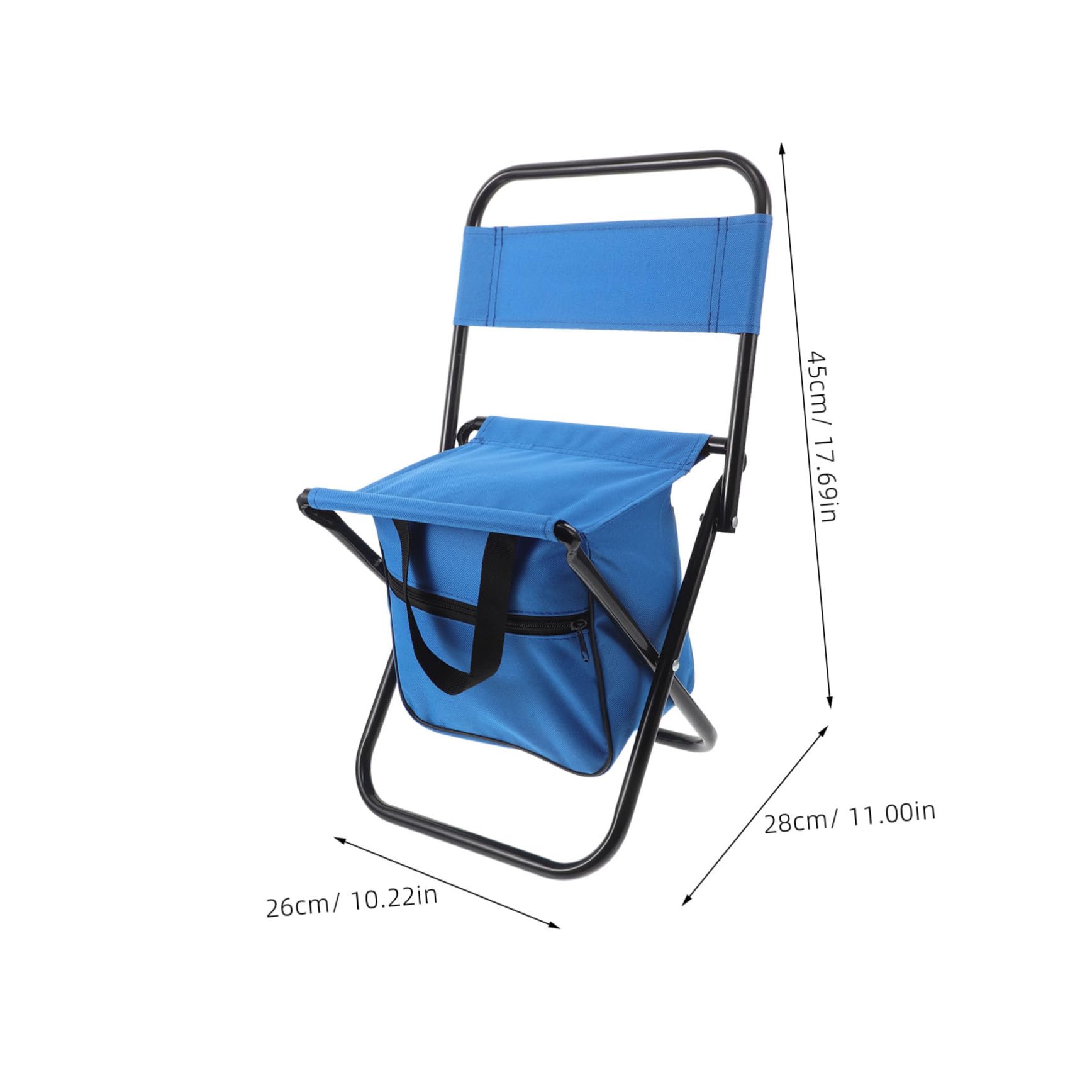 ifundom Folding Camping Stool with Backrest Compact Lightweight Chair for Outdoor Activities Portable Design with Under Seat Storage for Beach Fishing and Sketching