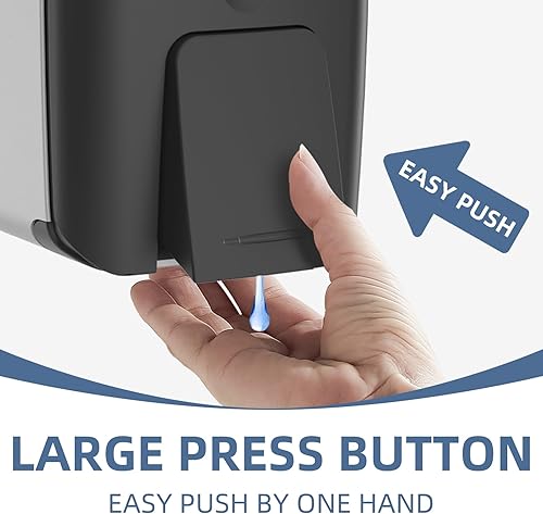 Miniatura 4 de Dispensador de jabón de pared de 28 onzas, dispensador de jabón de manos comercial para baño, gel líquido, dispensador de desinfectante de manos,