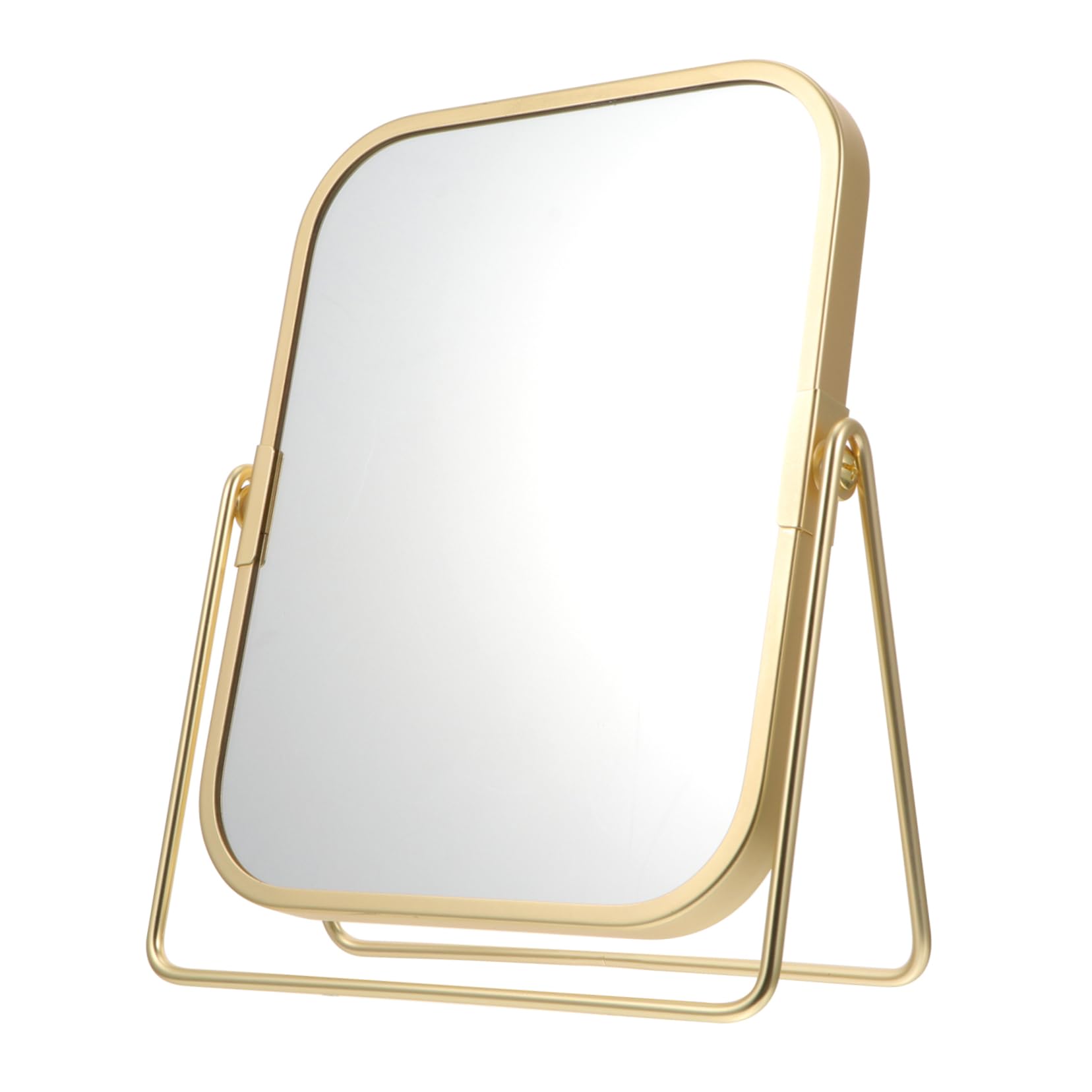Miroir de maquillage design simple et moderne avec support métallique robuste