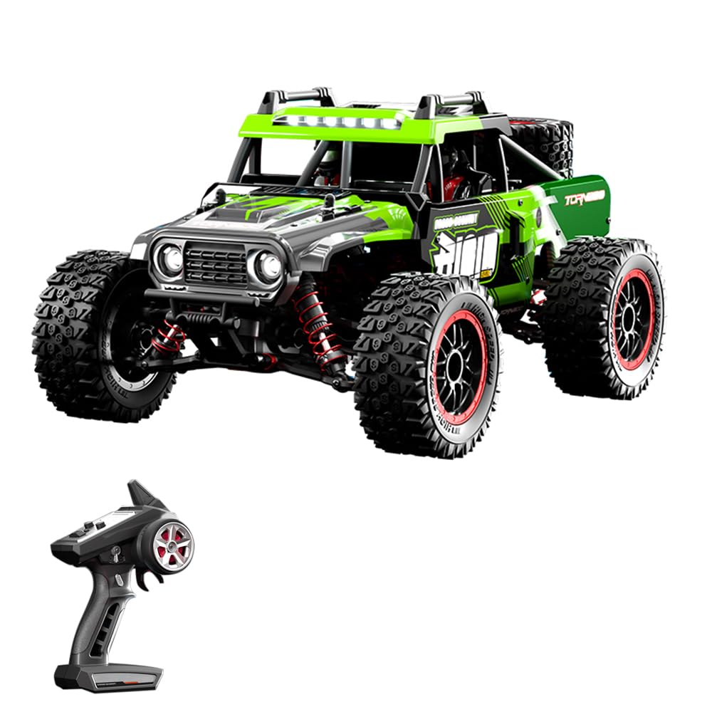 Hylukon Remote Control Car for Teens Adults, 43+ MPH High Speed Brushless RC Truck, 2.4GHz 4WD All Terrain Climbing Vehicle With LED Lights, Off-road Electric Gift for Teens