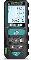 RockSeed 165ft Laser Measure: ±1/16" Accuracy, 2 Bubble Levels, Backlit LCD, Area/Volume/Pythagorean Modes