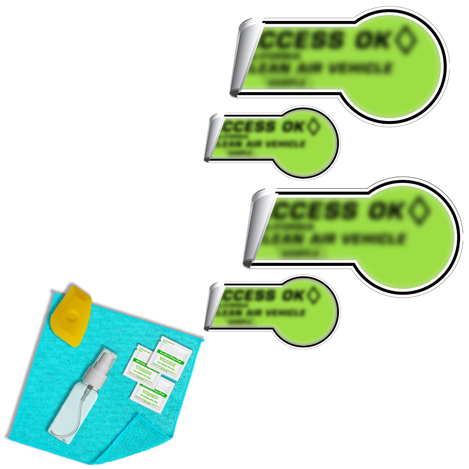 California HOV Sticker Paint Protection Film 2022-24 | Carpool Decal Shield Against Paint Damage, Adhesive Residue Protection, Easy Application, Transparent, Long-Lasting Film for Vehicle Car