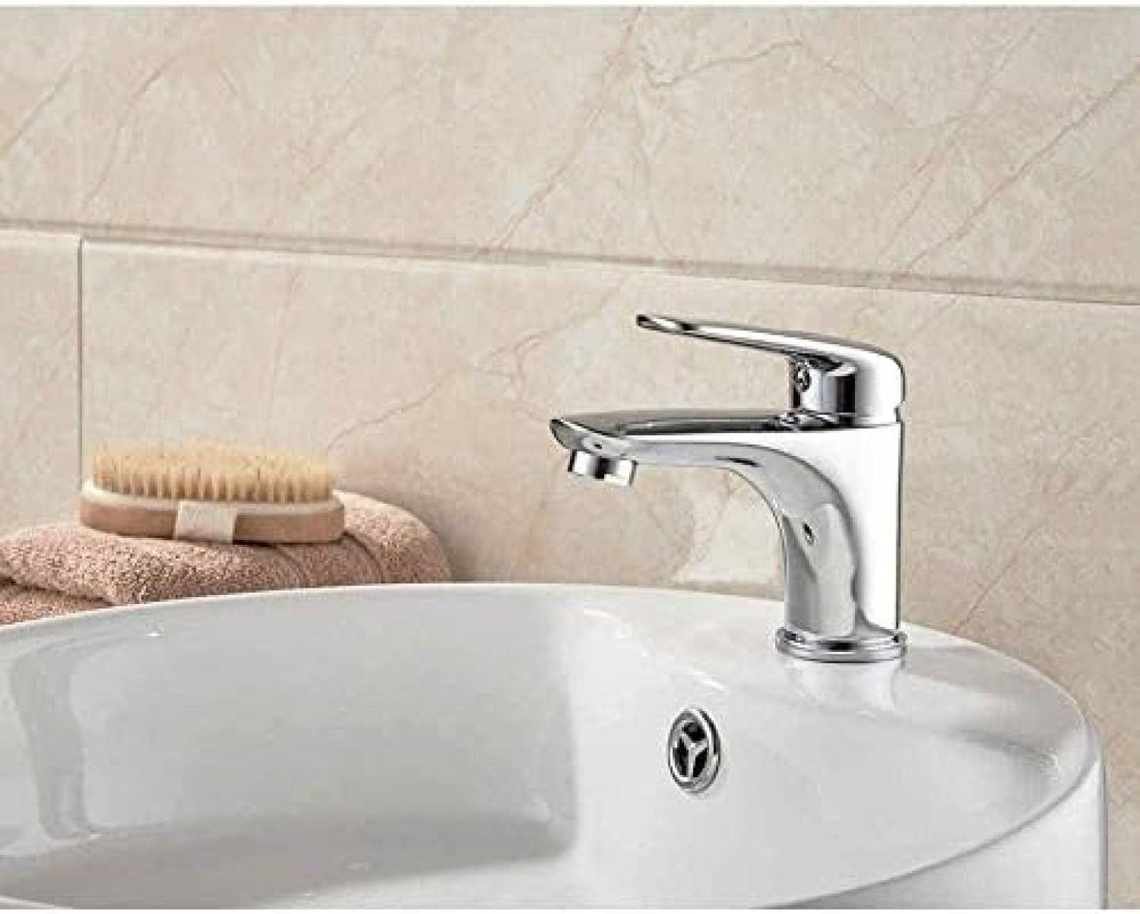 Robinet mitigeur finition chrome en laiton avec bec cascade modèle l1048 - 8