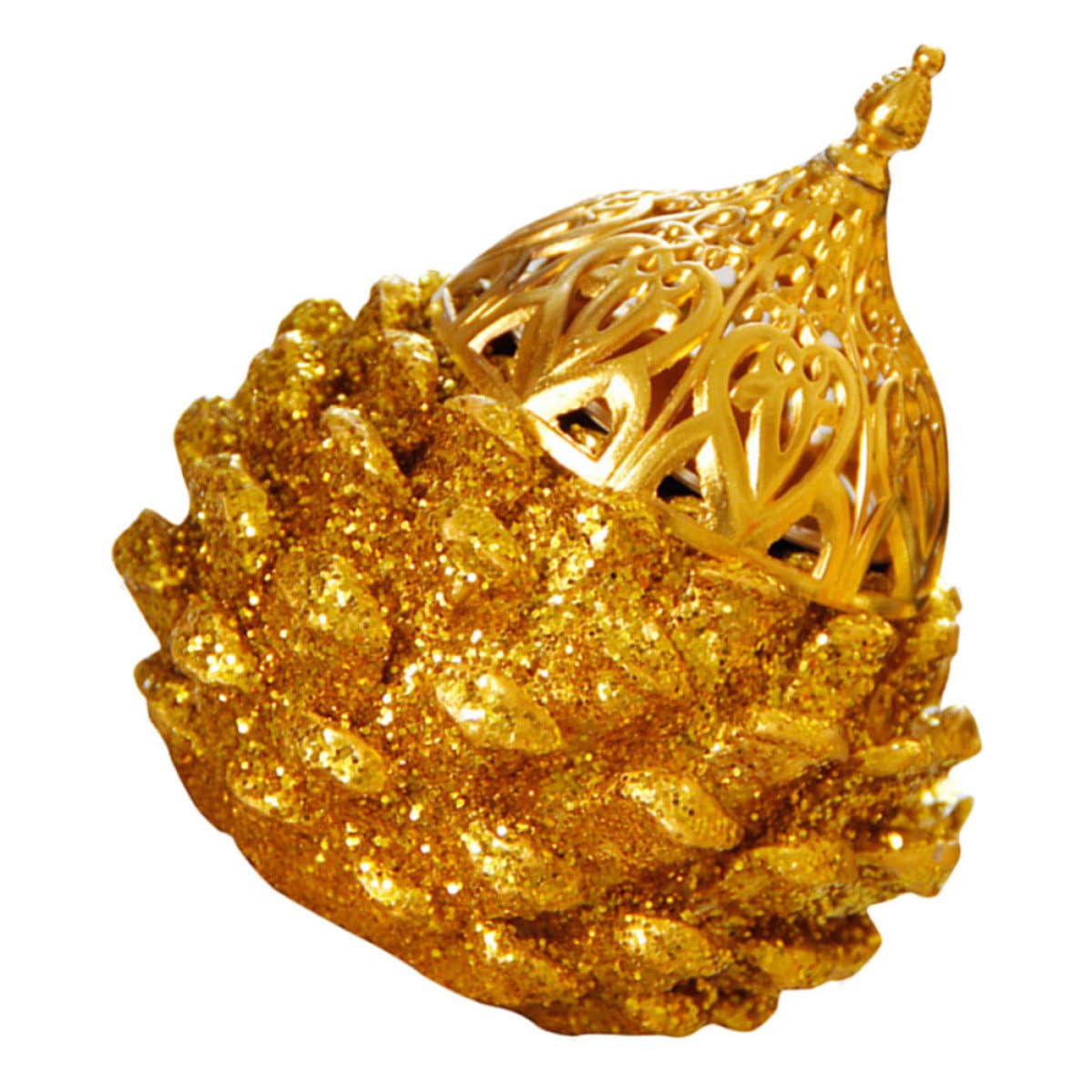 Cabilock 5 Piezas Quemador de Incienso Bakhoor Dorado de Resina Forma de