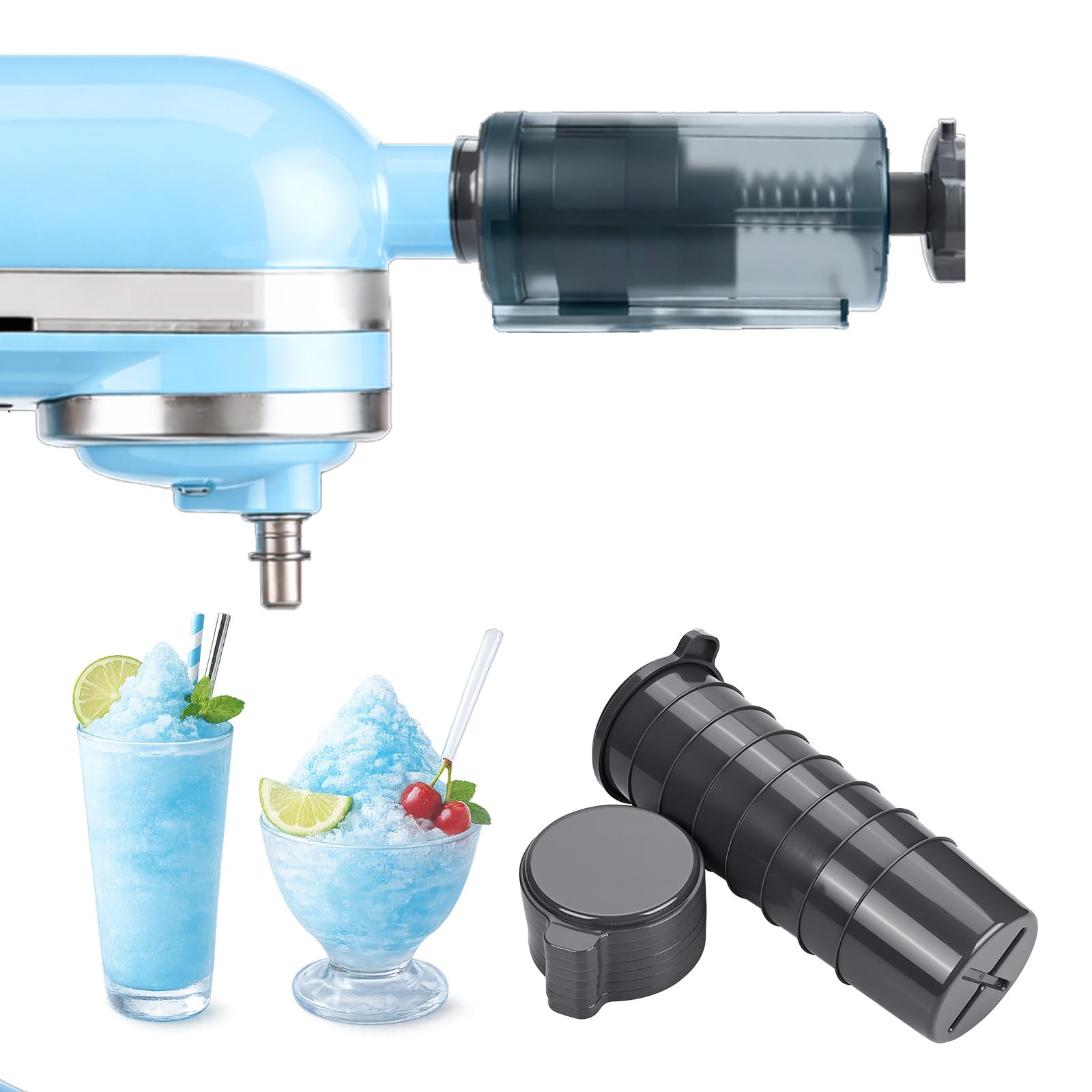 Accessoire pour Machine à Crème Glacée pour KitchenAid Batteur sur Socle – Pour les Modèles 4.5QT, 5QT & 6QT Tilt-Head et Bowl-Lift – Bol de 1,9L pour Crème Glacée, Sorbet, Gelato et Yaourt Glacé