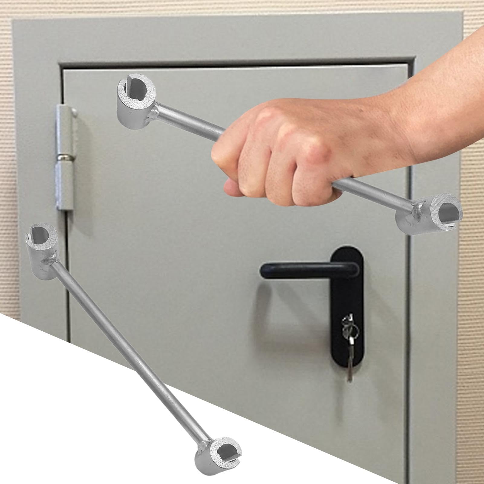 2 Clés De Réglage De Charnières De Porte - Double Tête 14-19mm Et 23-25mm - Outil Pour Portes Coupe-feu, Sécurité, Salles Blanches - Acier Monobloc, Réglage Précis