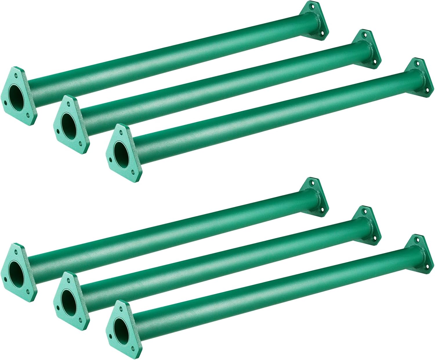 Extra Long 21.5" Steel Monkey Bars for Backyard - Ladder Rungs Hardware Kit - Hexagonal at Both Ends (Set of 6) (Green)