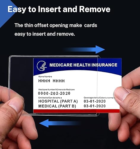 Miniatura 4 de HeyQin Paquete de 10 fundas protectoras para tarjetas de Medicare, protector de tarjetas de seguridad social, fundas de plástico de PVC transparente
