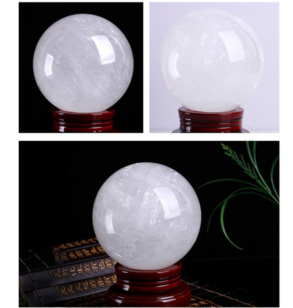 Amazon.co.jp: (イスイ)YISHUI 天然 白水晶 ボール 置物 ラッキー 鎮宅 