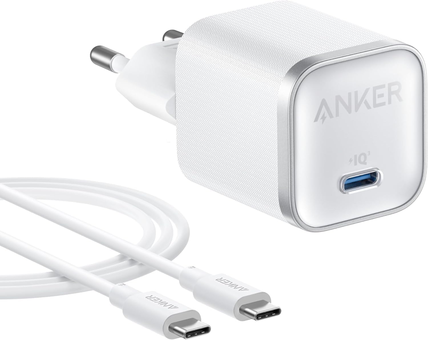 Anker Nano Cargador Samsung Carga Rapida 45 W Tipo C, Cargador USB c, Plegable, Cable de Carga USB C para Samsung Galaxy S25 Ultra/S24, iPhone 17/16, MacBook, Pixel 9, iPad (Cable de 1,8 m Incluido)