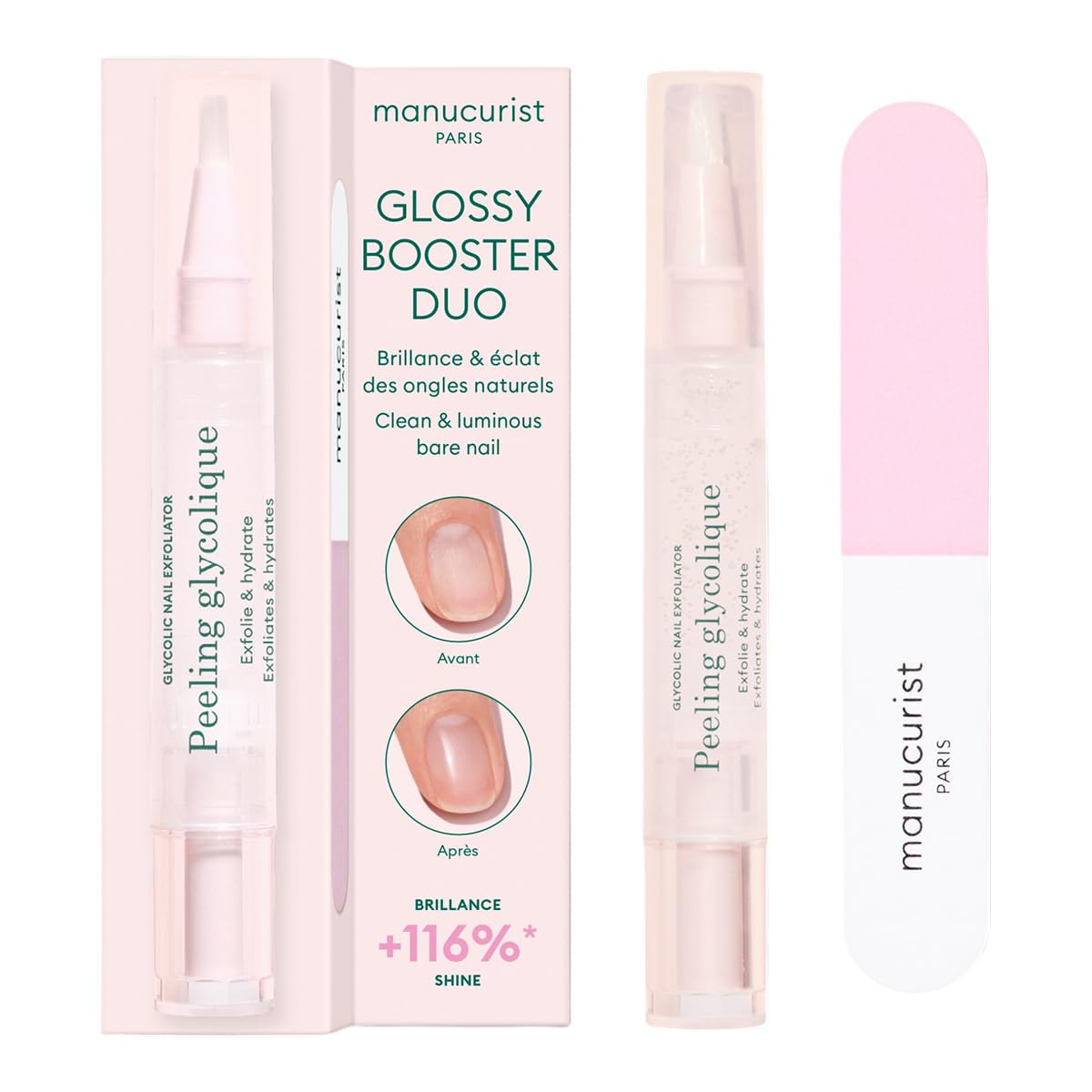Manucurist Japanese Manicure Kit Nail Buffer Natural Nail Shine DUO